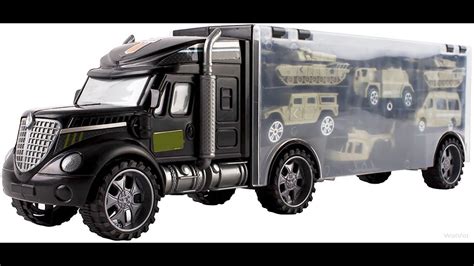 Wolvol Military Transport Car Carrier Truck Toy For Kids Youtube