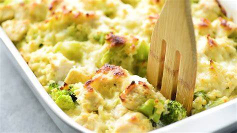 Broccoli Cauliflower Rice Chicken Casserole Recipe Youtube