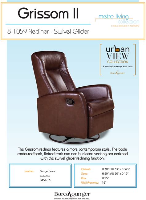 Check spelling or type a new query. Barcalounger Grissom II Swivel Glider Recliner Chair ...