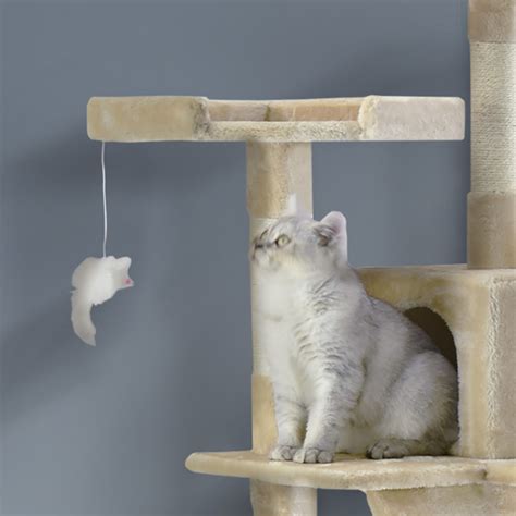 Go Pet Club 72 In Cat Tree And Condo Scratching Post Tower Beige