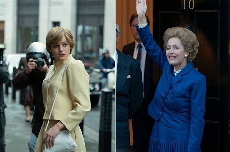 A set photo has surfaced from the fourth season of netflix's acclaimed drama series the crown which offers a first look at gillian anderson as britain's first female prime minister margaret thatcher; The Crown Season 4 | Gillian Anderson As Margaret Thatcher | See Photos - VideoTapeNews