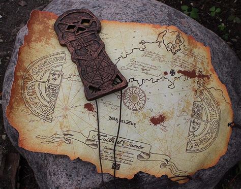 The Goonies Map And Key Replica Set Pirate Theme Accessories