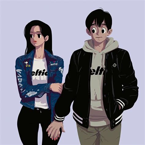 Streetwear Rstreetwear Cute Couple Cartoon Character Design
