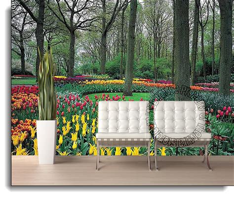 Tulip Garden Wall Mural Ds8042 Full Size Large Wall Murals The Mural
