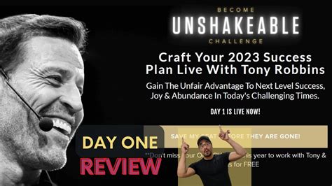 Become Unshakeable Challenge Day 1 Short Recap And Review Tony Robbins Youtube
