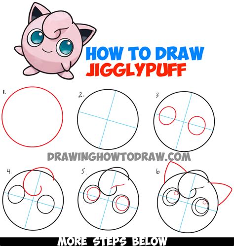 How To Draw Jigglypuff From Pokemon Easy Step By Step Drawing