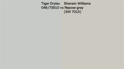 Tiger Drylac 049 73510 Vs Sherwin Williams Repose Gray SW 7015 Side