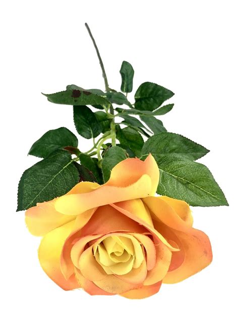 růže x1 75 cm žlutá keramika umĚlÉ kvĚtiny dekorace