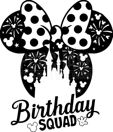 Minnie Birthday Squad Disney Svg