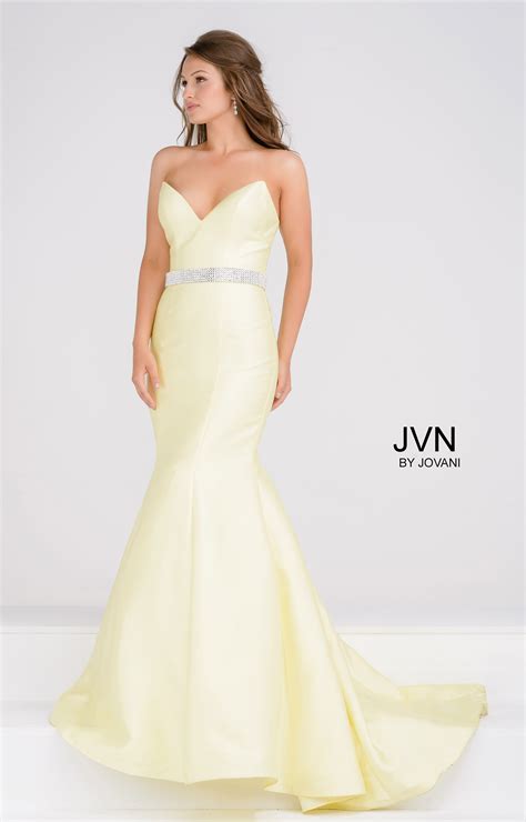 Jovani Jvn31939 Mikado Mermaid With Beaded Waistline And Deep