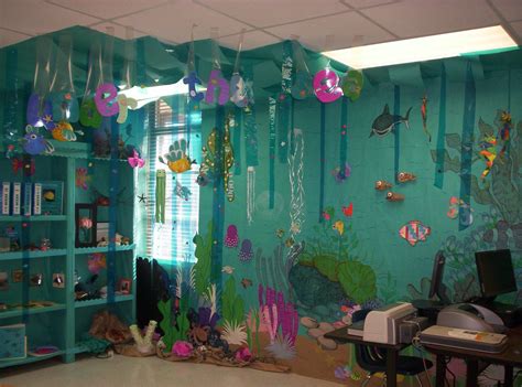 Super cute craft for an under the sea or beach theme party. Under the sea classroom theme | Ocean theme classroom ...