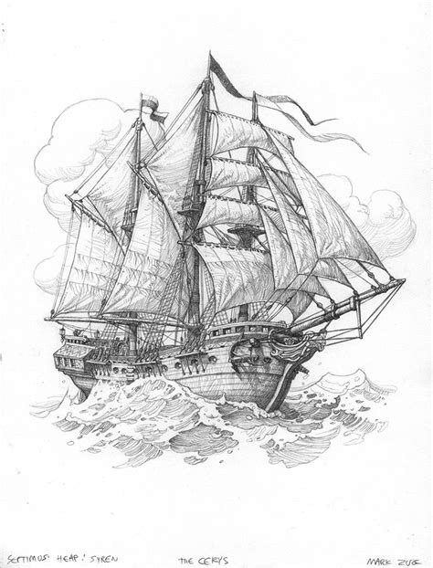 Pirate Ship Drawing Boat Drawing Pen Art Drawings Drawing Sketches