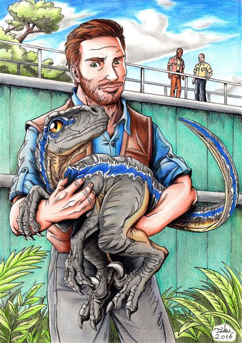 Tadeu Costa Jurassic World Owen Grady And Blue Blue Jurassic World Jurassic World Dinosaurs