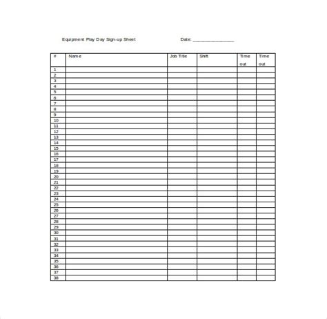 Once you do that the names will appear in every other month's attendance sheet and situation sheet automatically. Sign Up Sheet Templates | Templates printable free, Sign in sheet, Templates