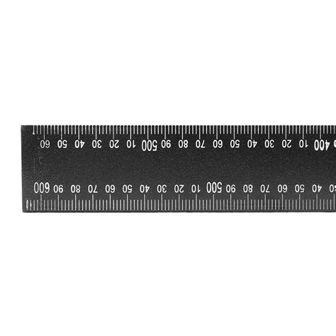 Drillpro Black Steel Double Sided Metric Inch Angle Ruler 90 Degree