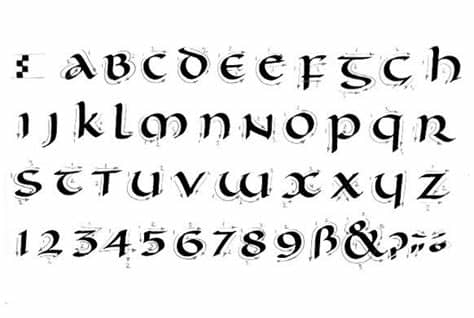 You can use these fonts to create custom styles. Uncial alphabet | Caligrafía, Tipografia lettering, Letras