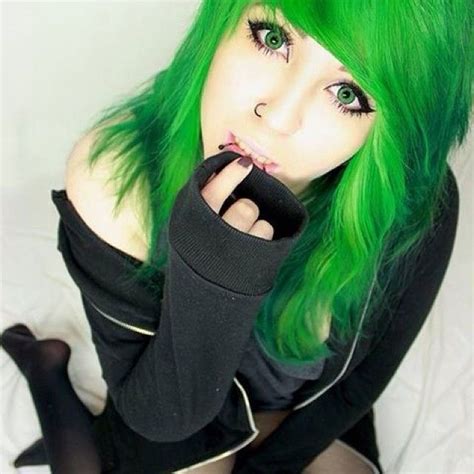 Credits To Darja Flashback Green Hair Alternative Girl Scene Hair Scene Hair Hot Scene