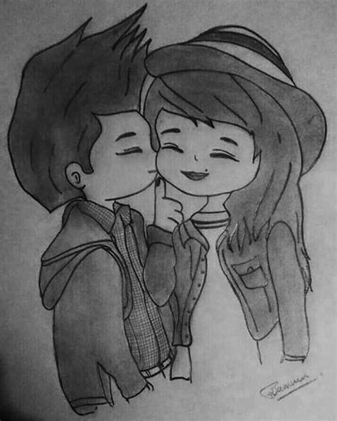 Cartoon Love Drawing Pencil Sketch Drawing Cute Anime Pencil Couple