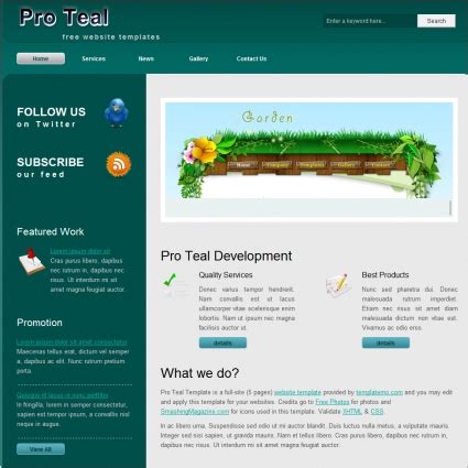 This free html template specially developed for. pro teal Free website templates in css, html, js format ...