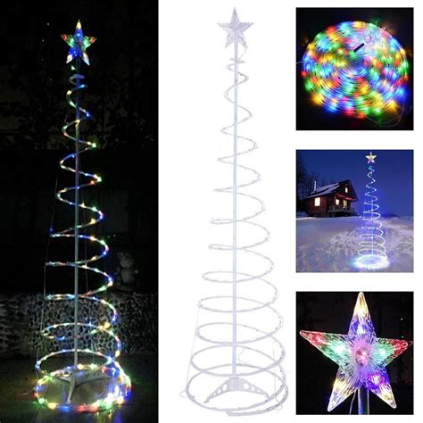 Koval Inc 5ft 6ft Indoor Outdoor Clear Led Lighted Spiral Christmas