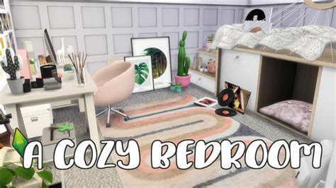 A Cosy Bedroom The Sims 4 Speed Build Tiny Living Cc Youtube