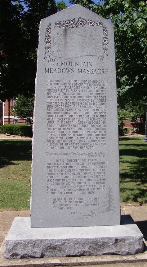 Mountain Meadows Massacre Monument Harrison Arkansas Flickr