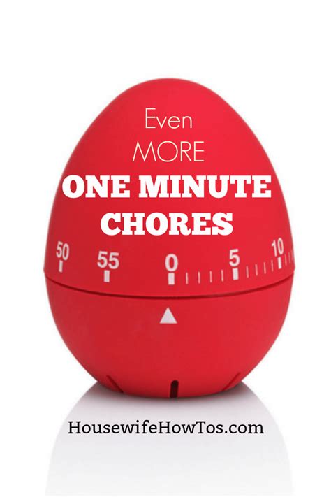 Even More One Minute Chores I Love This Series Listing All The