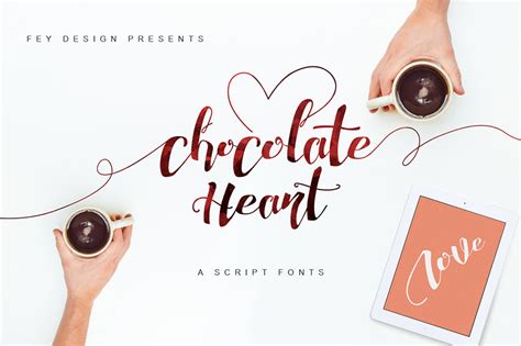 Chocolate Heart Free Calligraphy Font Free Fonts