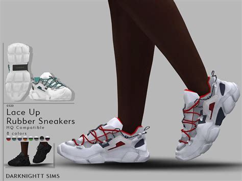 Darknightts Lace Up Rubber Sneakers Sims 4 Cc Shoes Sims 4 Clothing