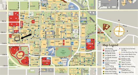 Asu West Campus Map Map Of The Usa With State Names