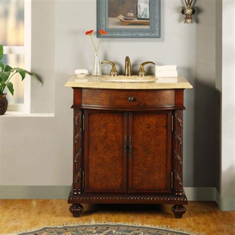 Lotus vanity set show your charm and confidence with this glam style vanity desk. 34 Inch Furniture Style Single Sink Vanity with LED ...