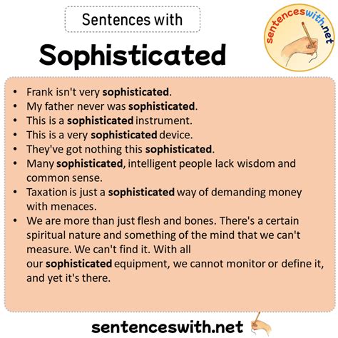 Sentences With Sophisticated Sentences About Sophisticated