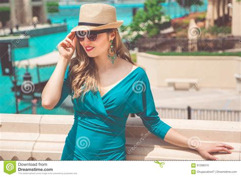 Smiling Young Woman In Dubai Stock Photo Image Of Gorgeous Luxury
