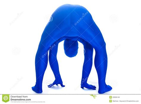 Anonymous Man Bent Over Looking Back Royalty Free Stock