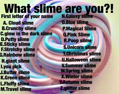 Different Types Of Slime Names