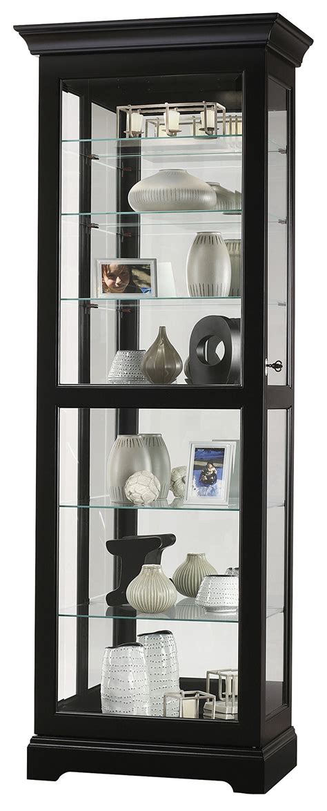 Buy Howard Miller Dulbecco Curio Cabinet Black Satin Finish Home Decor Six Shelves