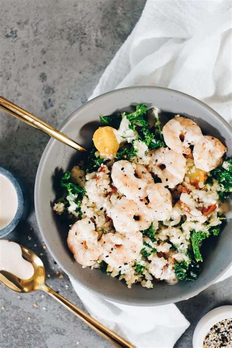 Paleo Cauliflower Rice Bowls With Shrimp Whole30 Real Simple Good