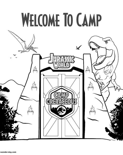 Jurassic World Camp Cretaceous Coloring Pages Netflix Dinosaur