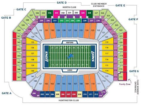 Detroit Lions Seating Chart In Play Magazine