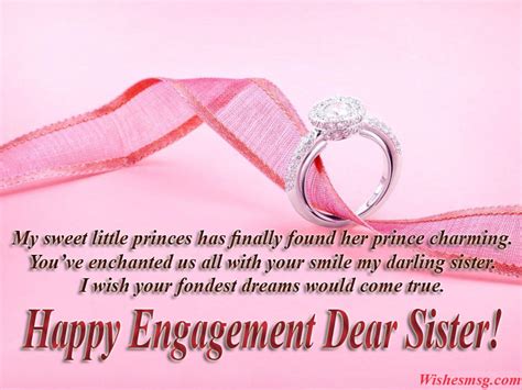 Tightly hold each other's hands and accomplish each of your aims. Engagement Wishes For Sister - Messages & Quotes - WishesMsg