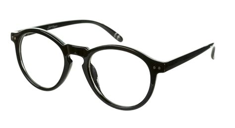Black Frame Clear Round Glasses From Jeepers Peepers