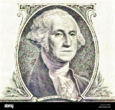 Portrait George Washington 1732 1799 First President Of The United States 1789 1797