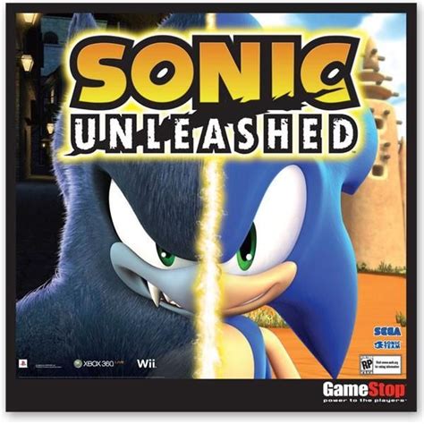 Sonic Poster Big From The Official Artwork Set For Sonicunleashed