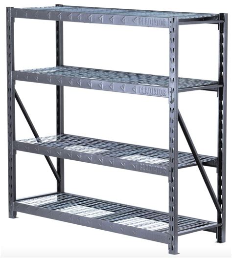 Home Depot Gladiator 4 Shelf Welded Steel Garage Shelving Unit 13999