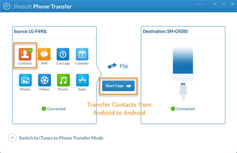 Transfer Contacts From Android To Android Mobile Phone