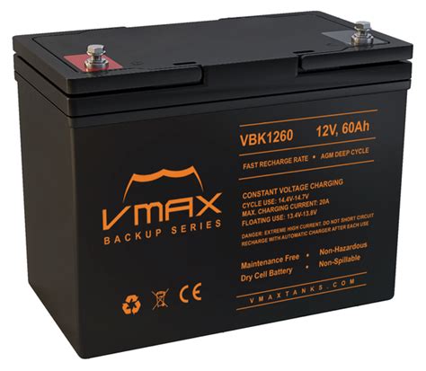 Vbk1260 Vmax 12v 60ah Agm Deep Cycle Battery Lightbase