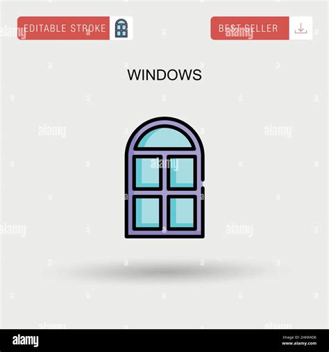 Windows Simple Vector Icon Stock Vector Image And Art Alamy