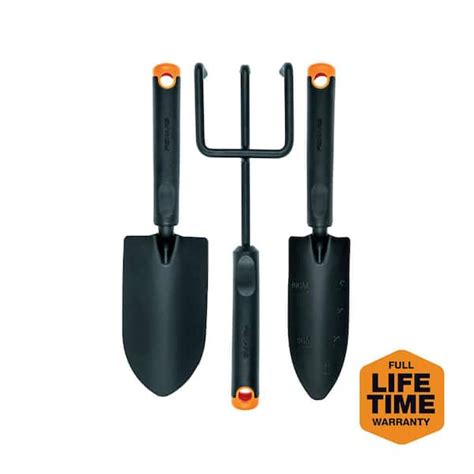 Fiskars 3 Piece Garden Tool Set 373770 1001 The Home Depot