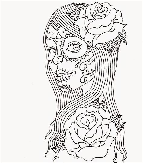 Day Of The Dead Printable Coloring Pages