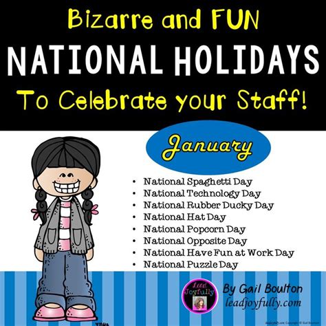 Bizarre And Fun National Holidays To Celebrate Your Staff January